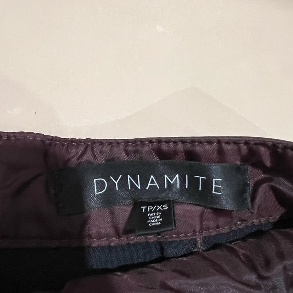 Dynamite Maroon Faux Leather Circle Skirt - Picture 2 of 3